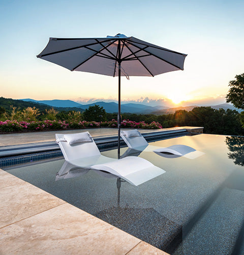 Poolside, Outdoor and In Pool Shade Umbrellas | Ledge Loungers Poolside, Outdoor and In Pool Shade Umbrellas | Ledge Loungers